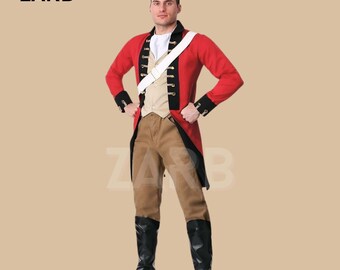 イギリス軍のレッドコート衣装：18世紀のウール製独立戦争時の制服