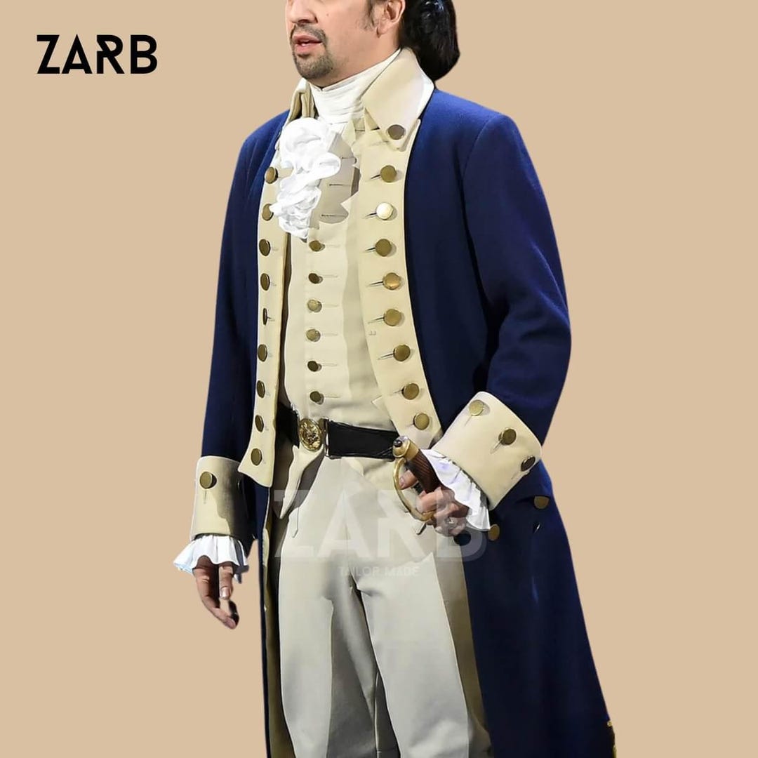 南北戦争　幕末　アメリカ　オーダーメイドフロックコートズボンセット　サスペンダー Revolutionary War Officer Uniform, 18th Century Continental Army