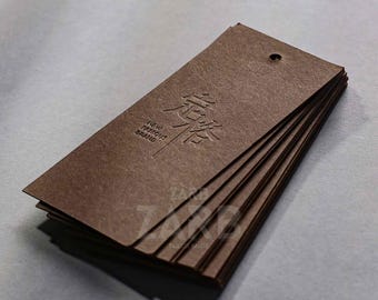 カスタムエンボス加工ハングタグ：高級ブランドラベル、パーソナライズ