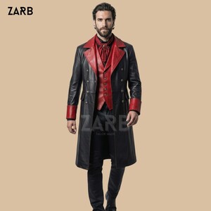 Handmade Gothic Leather Tailcoat – Victorian Steampunk Vampire Coat