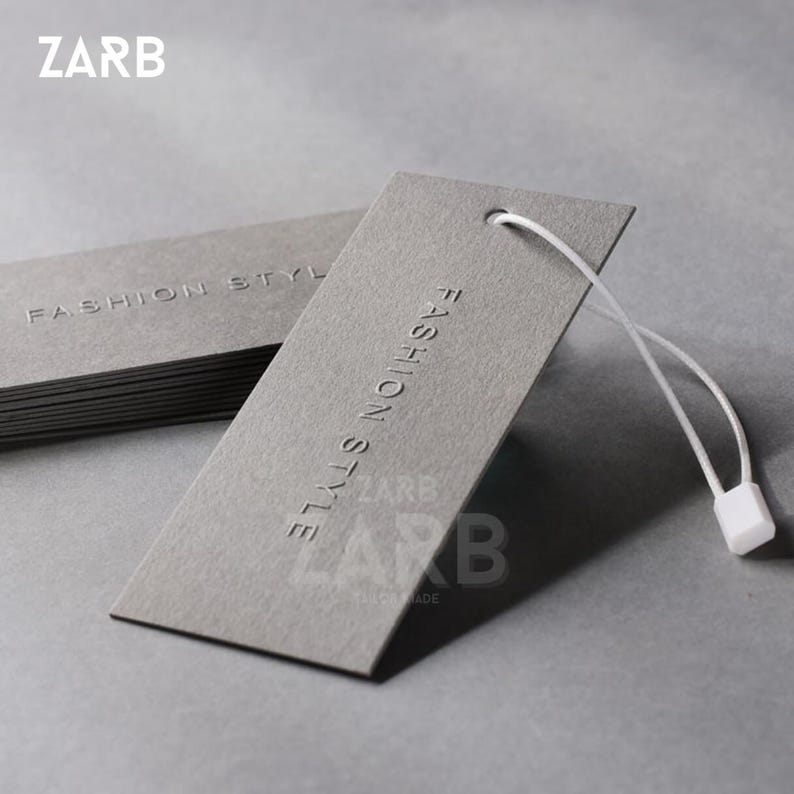 Custom Embossed Logo Hang Tags: Luxury Brand Labels - Etsy