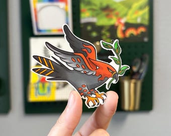 Tatuaje temporal de llama de garra