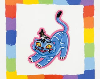 K-Pop Demon Hunter Derpy Tiger y Sussie Pegatina