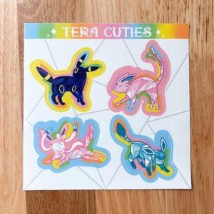 Tera Cuties Eeveelution Sticker Sheet