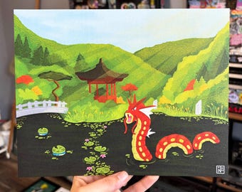 Impresión brillante del estanque Gyarados