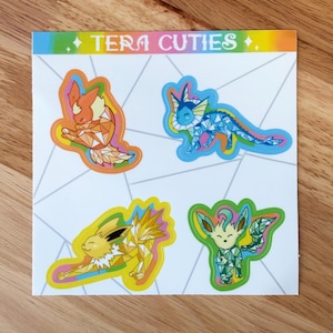 Tera Cuties Eeveelution Sticker Sheet