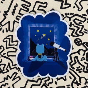 Riolu Star Gazing Sticker