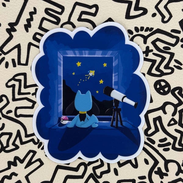 Sticker Riolu Star Staring