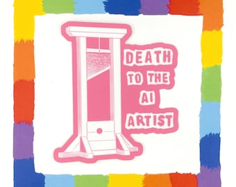 AIアーティストの死のステッカー
