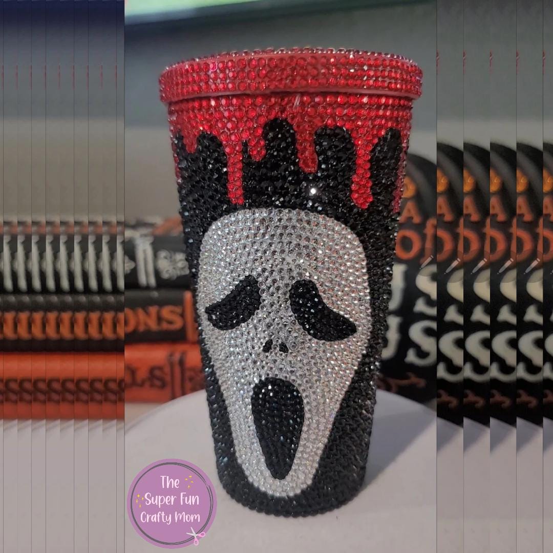 Pre-order Scary Movie Halloween Scream Bling Tumbler - Rhinestone Blood ...