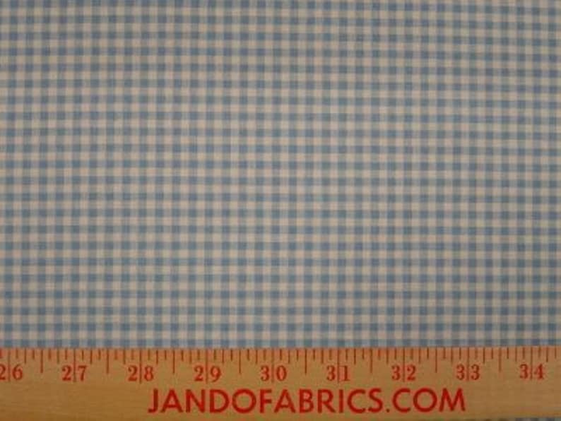 Berceuse Baby Blue Check Upholstery Fabric 56 Wide Sold by the Yard
