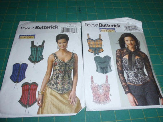 Butterick 5662 Misses/' Vintage Steampunk Costume Corset Sew Pattern 6-14 4 Looks