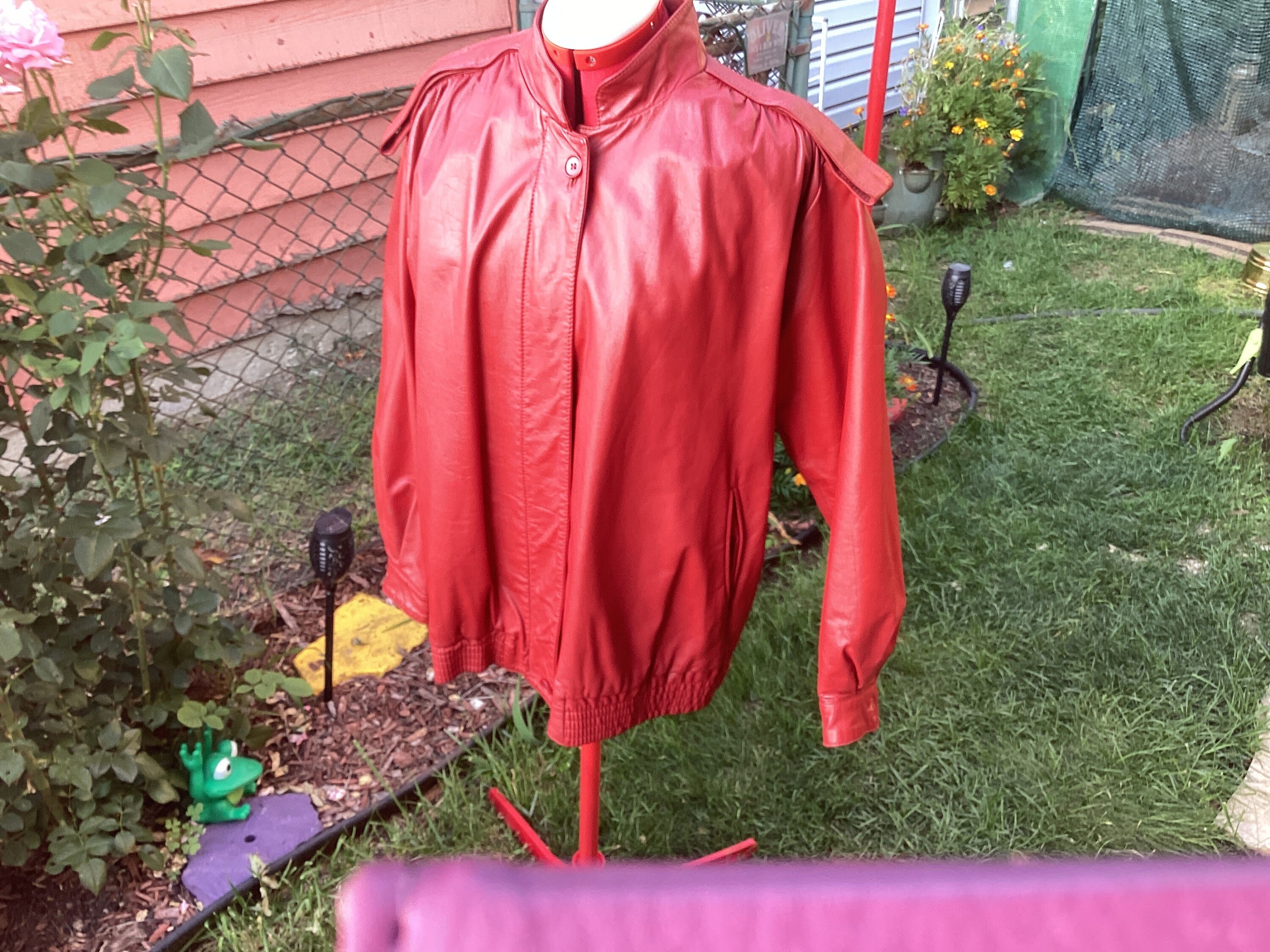 Wilsons Etsy - Leather Red Jacket