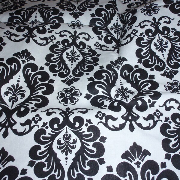 Quilter's Cotton Black and White Abstract Floral Print  100% Cotton Fabric  44" Wide Sold by the Yard   Fabric for Personal Use Face Mask
