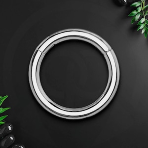 Titan Clicker Ring im klassisch schlichten Stil, Septum Hoop, Piercing Ring, Daith Ohrring, Nasen Clicker, Daith Piercing