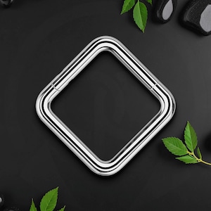 Titan Clicker Ring in quadratischer Form, Septum Piercing, Daith Ohrring, Nasenring, Piercing Schmuck, Septum Hoop