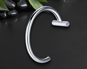 Surgical Steel Lip Ring in Classic Style, Lip Ornament, Simple Lip Ring, Labret Body Jewelry, Chic Lip Hugger, Fake Piercing Labret, Silver