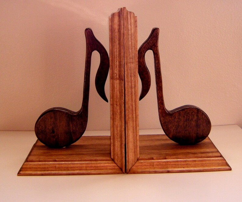 Music Note Bookends handcrafted home decor music notes Etsy