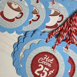 Geschenkanhänger Winter Hot Cocoa Geschenkanhänger Weihnachten Etiketten
