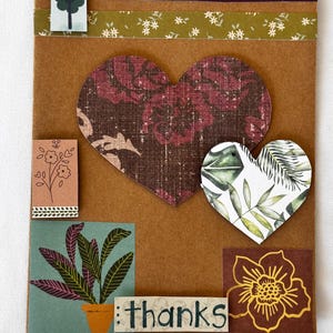 Merci coeur et carte de plante
