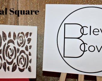 Decorative Smoke / Thermostat cover Floral Square