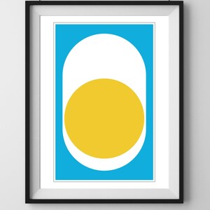 Minimalist Pill Art Print: Modern Pop Color (Digital Download)