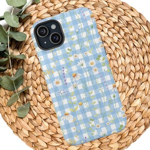 Cottagecore Vintage Daisies Phone Case for iPhone 16,15,14,13, Tough Magnetic Phone Case
