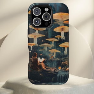 Magic Mushroom Phone Case for iPhone 16 15 14 13, MagSafe Case, Tough Phone Case, Unique Phone Case