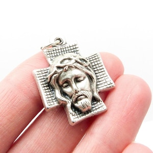 Holy Face of Jesus Medal Catholic Medal Large Size Cross Medal Catholic Charm
