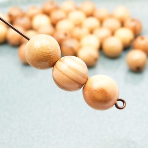 Olive Wood Beads 10mm Made in Italy Beads Perfect for Rosary Making | Wood Beads for Traditional Catholic Rosary Beads