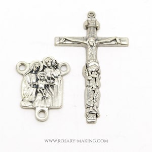 Nativity Rosary Making Christmas Rosary Set Centre Medal and Crucifix Rosary Making Parts