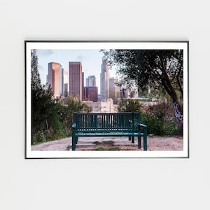 Los Angeles photography skyline, DTLA, Los Angeles decor, Boho Print, California wall art, LA Sunset, California Landscape, City Streets