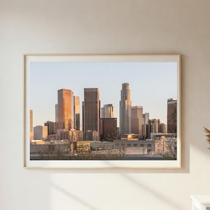 Los Angeles photography skyline, DTLA, Los Angeles decor, Boho Print, California wall art, LA Sunset, California Landscape, City Streets