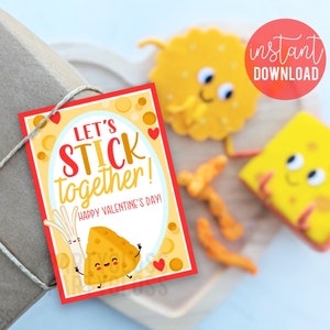 Día de San Valentín con queso imprimible, San Valentín con queso en tiras, San Valentín con queso, San Valentín para niños divertidos, Galleta de refrigerio, Clase saludable sin dulces
