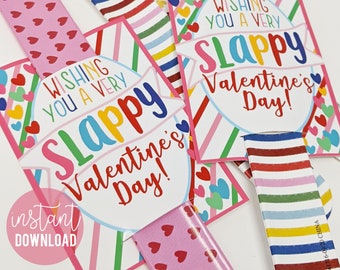 Slap Bracelet Valentine's Day Printable, Slap Valentine, Valentine Tag, Class Valentine, Easy Valentine, Bracelet Valentine Slappy Valentine