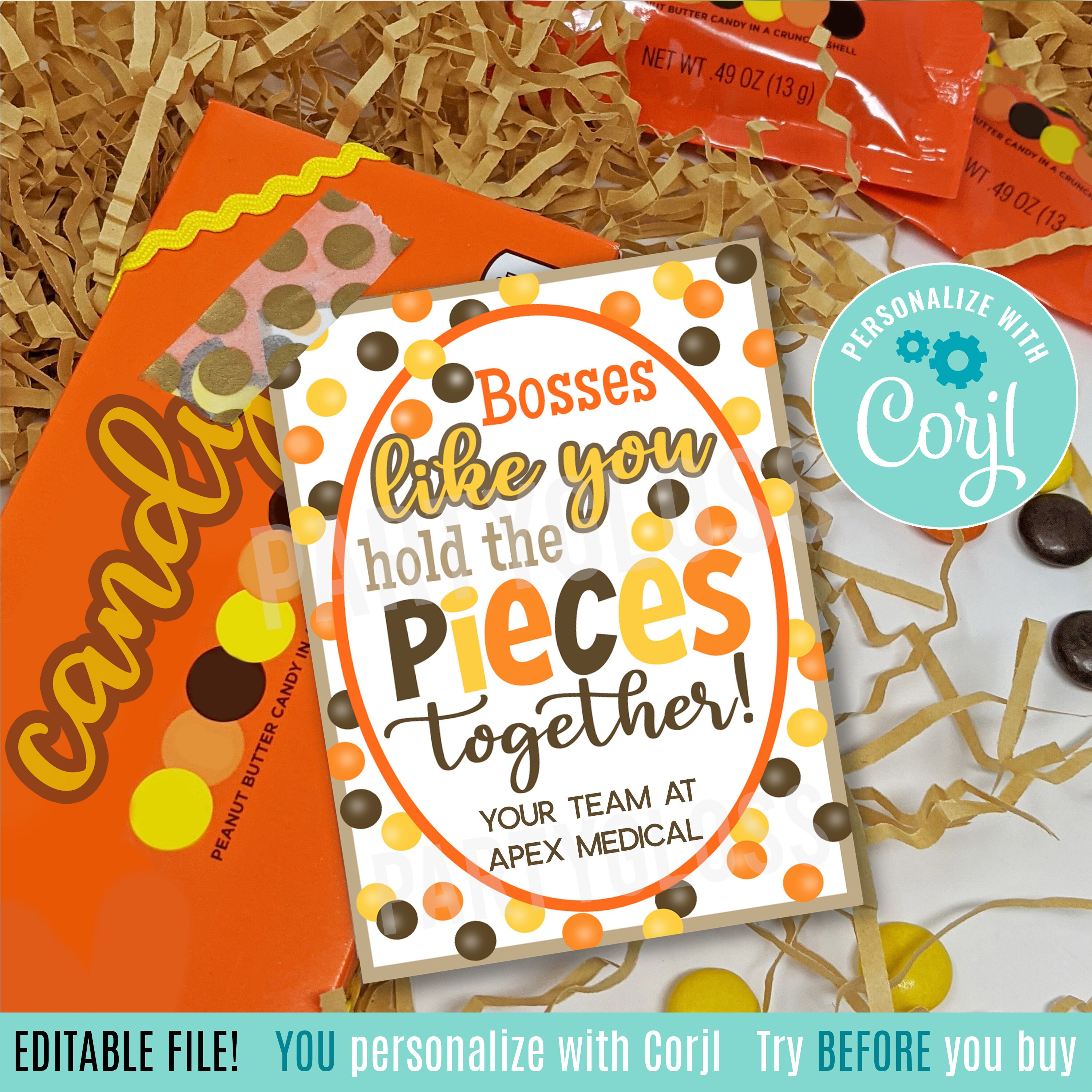 Editable Boss Appreciation Printable Tag Printable Pieces - Etsy