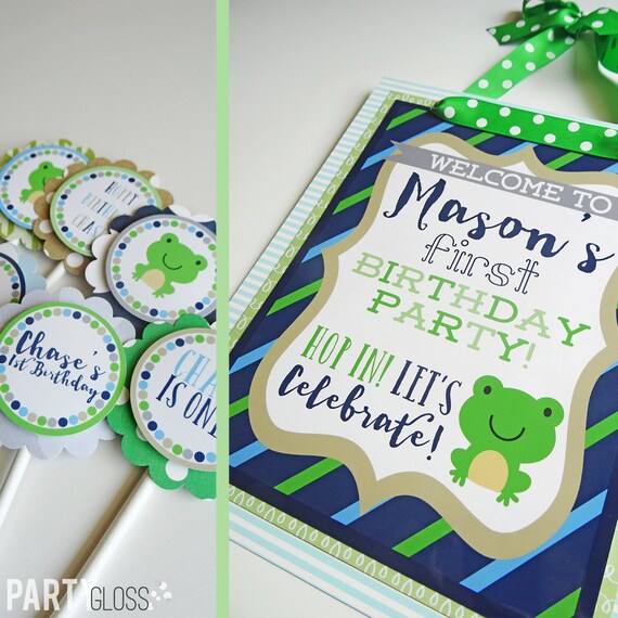 Frog Birthday Party Decorations Fully Assembled Frog Party Etsy