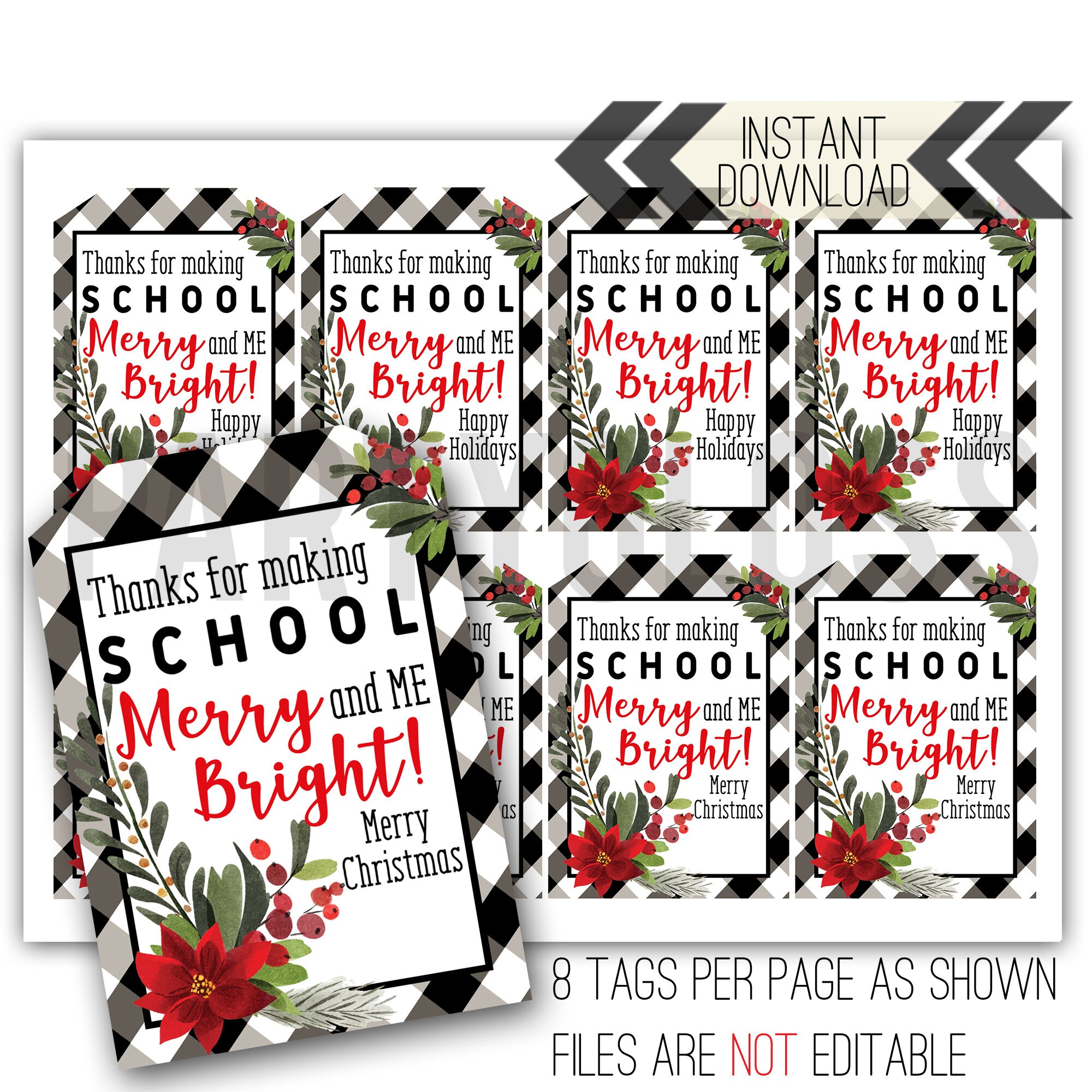 teacher-christmas-gift-printable-tag-christmas-teacher-tag-holiday-teacher-tag-teacher-gift-teacher-tag-merry-and-bright-teacher-etsy