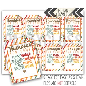 Teacher Appreciation Printable Tag | Mint Tags | Mint Tags | Teacher Gift Tag | Teacher Thank You | Teacher Appreciation Tag | Thanksgiving