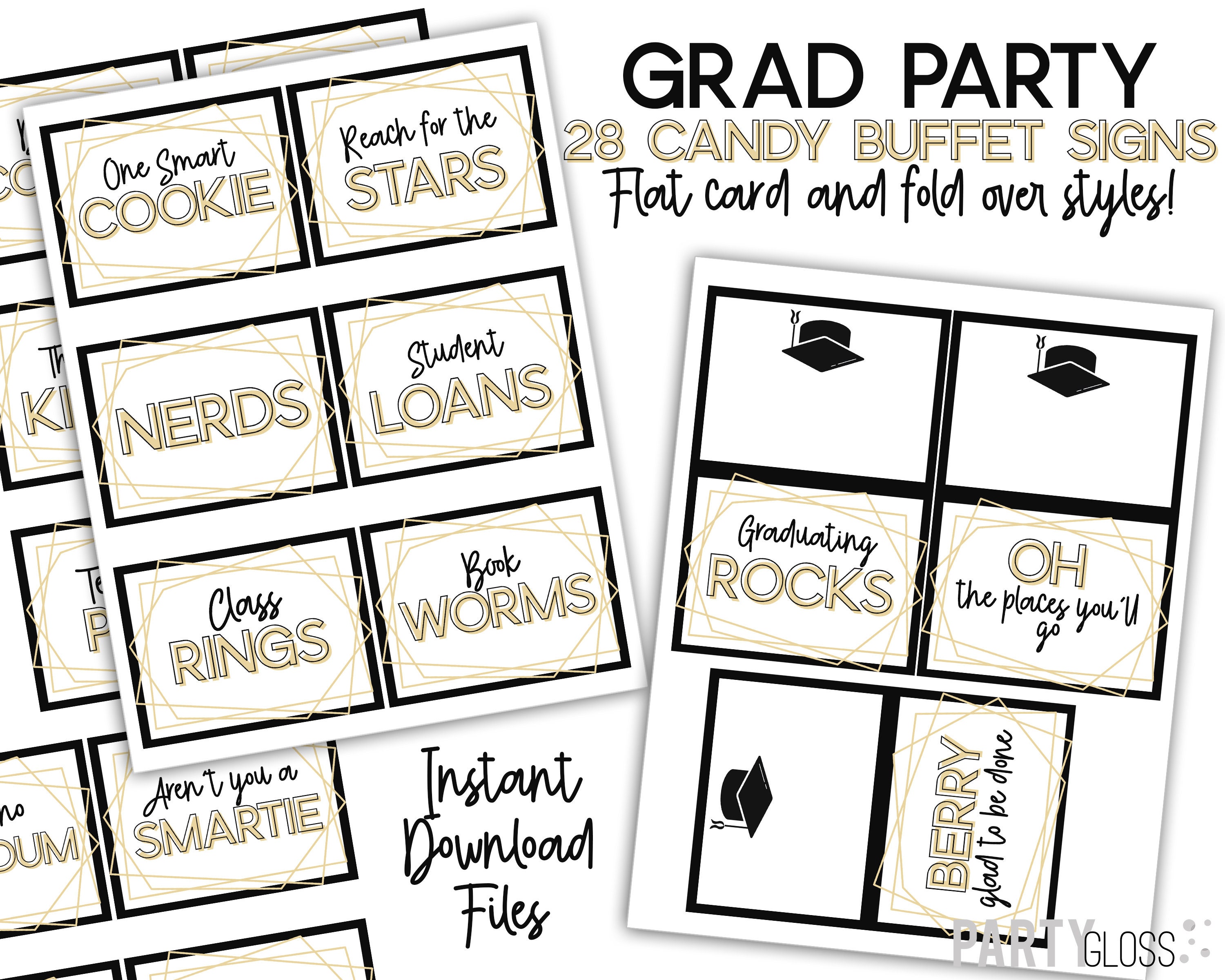 Graduation Candy Buffet Labels Candy Bar Labels Grad Party | Etsy