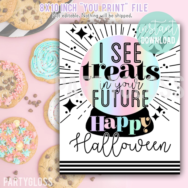 Crystal Ball Halloween 8x10 Printable Sign Halloween - Etsy