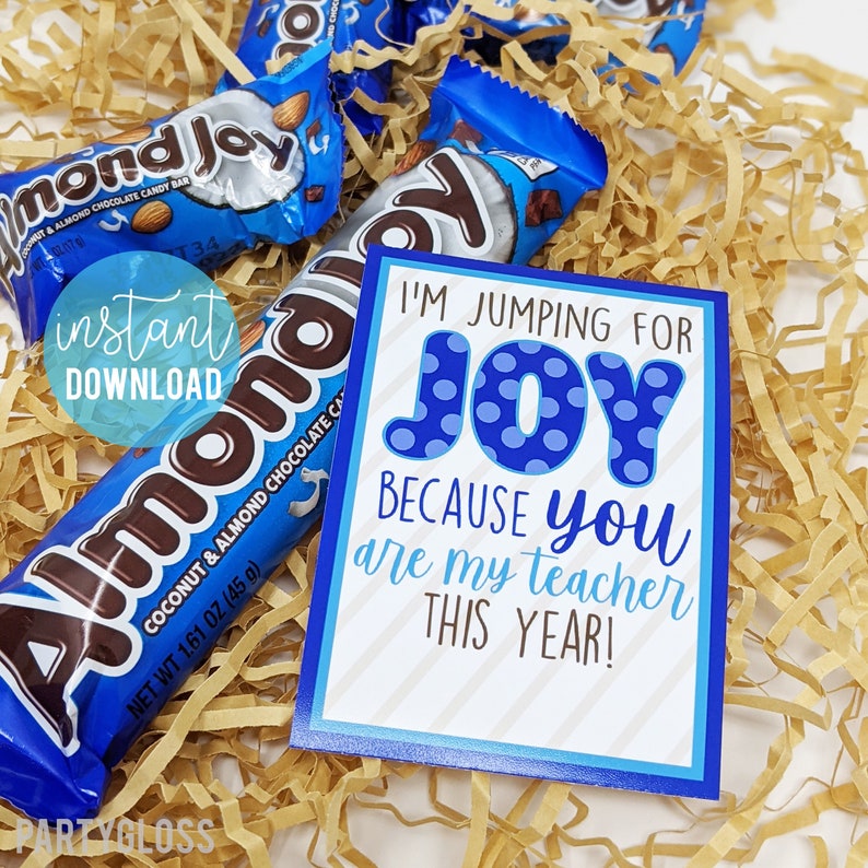 Joy Back Jumping for Joy Back to School Printable Gift Tags, Teacher ...