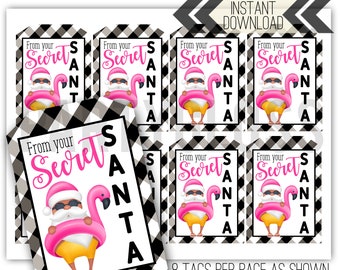 Secret Santa Printable Tag | Christmas Secret Santa Gift | Santa Tag | Secret Santa Christmas Tag | Gift Tag | Secret Santa Printable Tag
