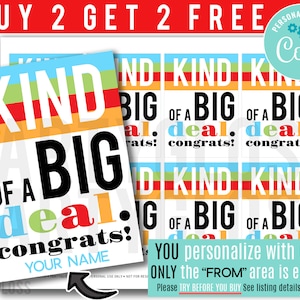 Bewerkbare gefeliciteerd afdrukbare tags, nogal een big deal, Snack Muesli Eiwitreep, Geslaagd Test Geaccepteerd Afstuderen Nieuwe baan, Je hebt het gedaan