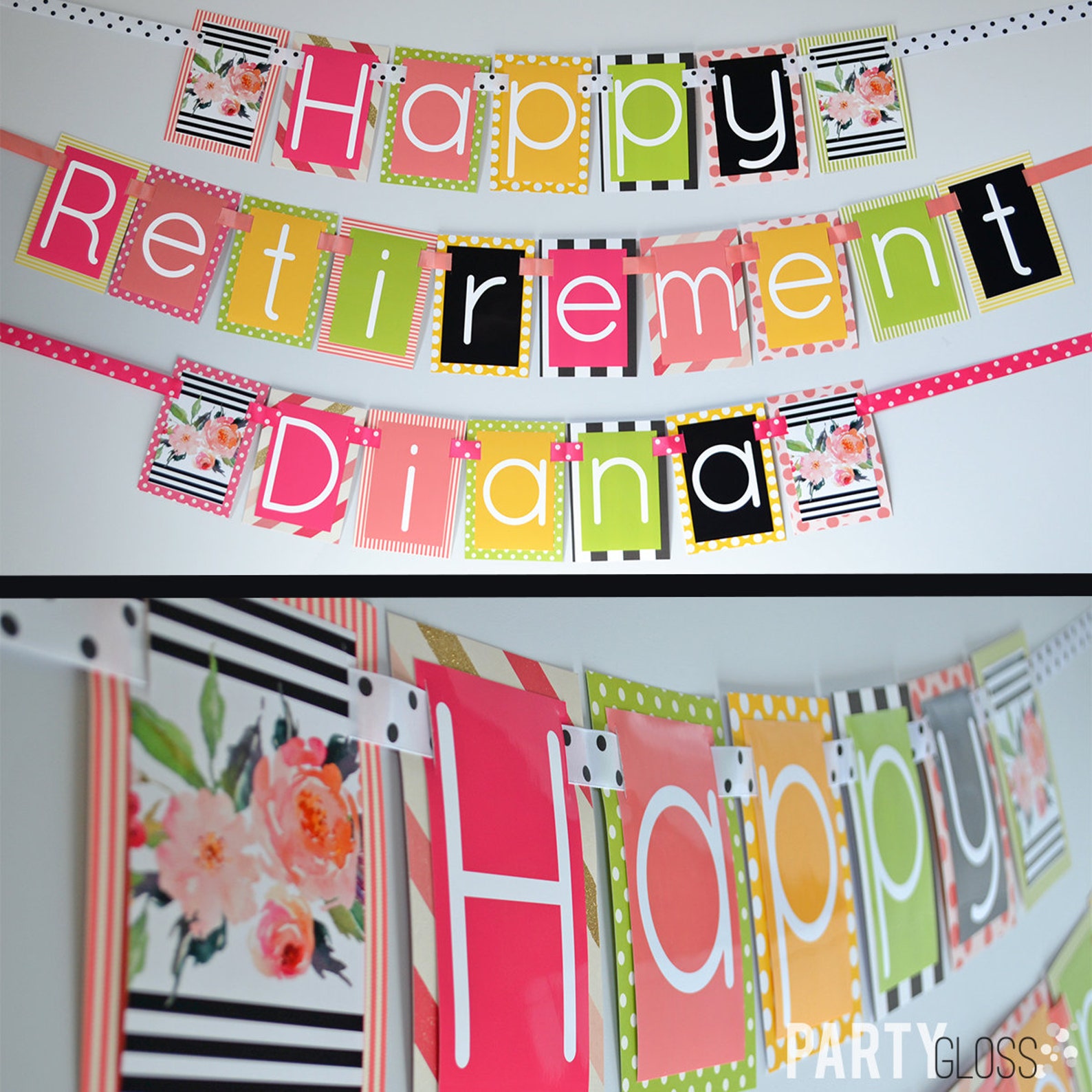 Retirement Party Banner Fully Assembled Retirement Party Etsy
