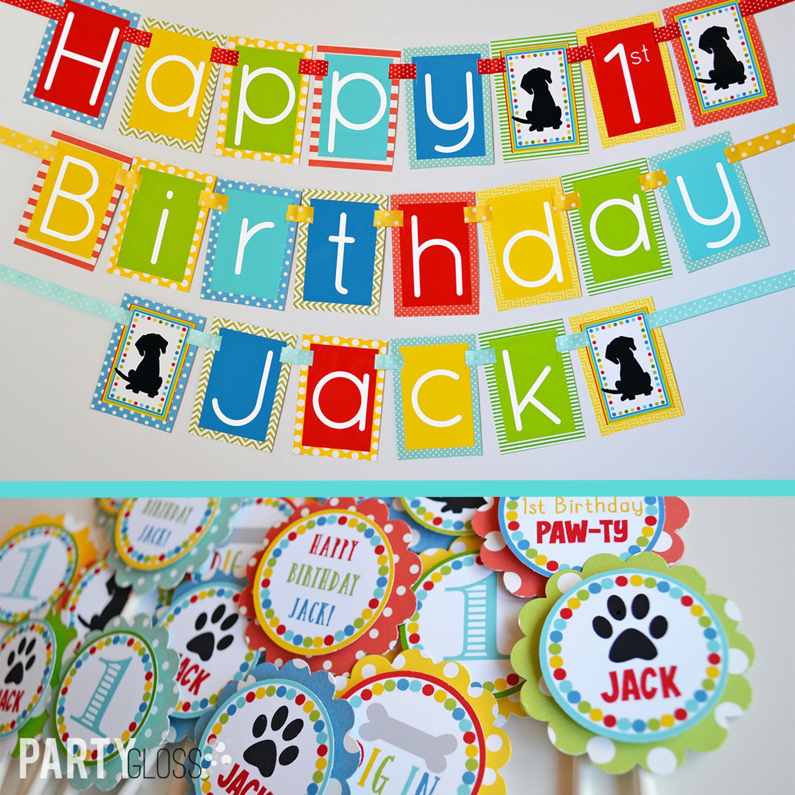 Puppy Dog Birthday Party Decorations Fully Assembled Puppy Etsy