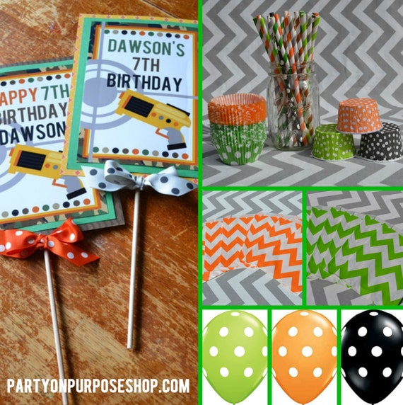 Hunting Camo Gun Birthday Party Decorations Camouflage Laser Etsy