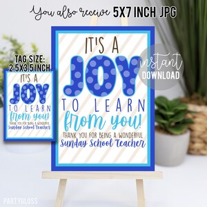Sunday School Teacher Appreciation Printable | Printable Joy Sunday ...