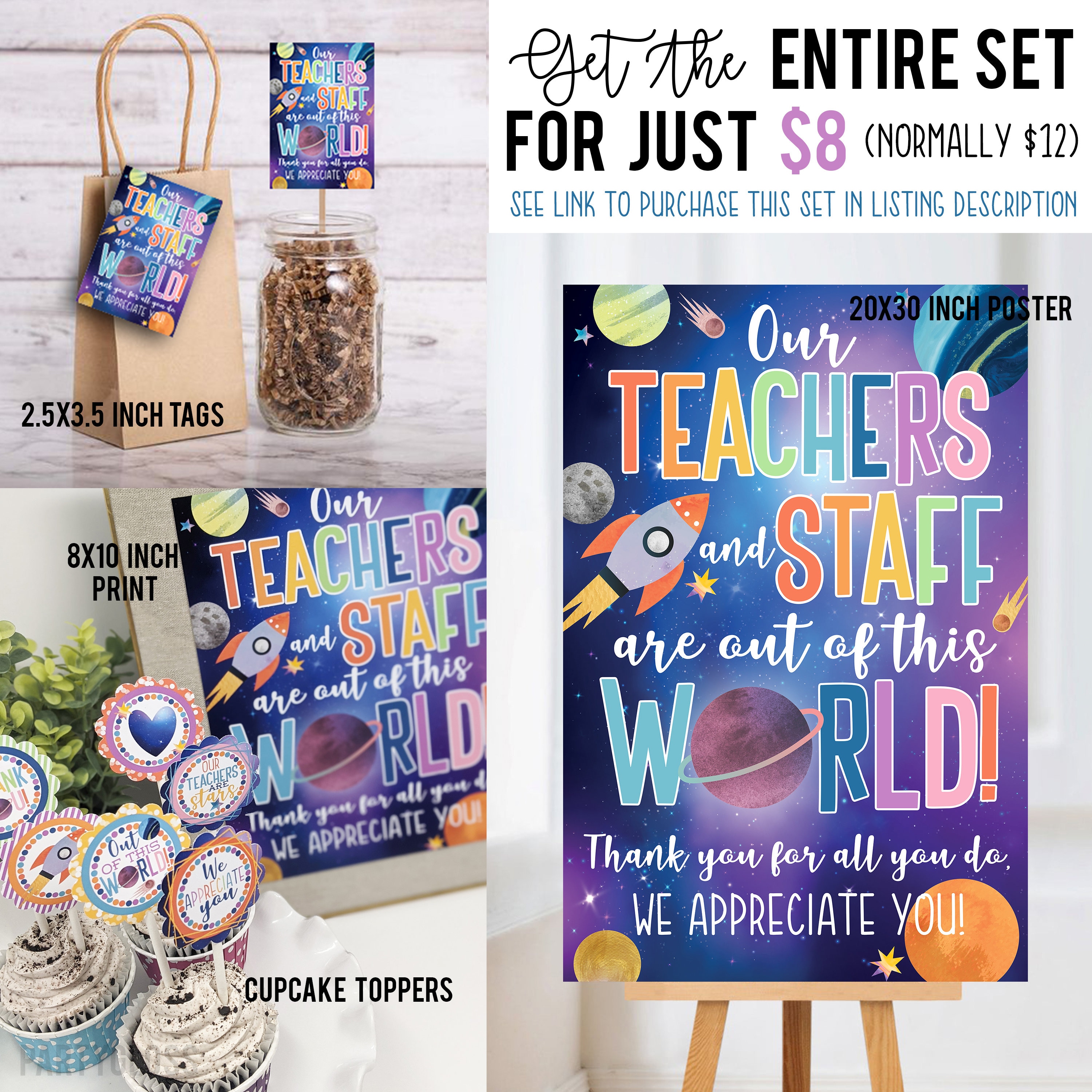Teacher Appreciation Poster Design Printable Poster Galaxy Etsy México