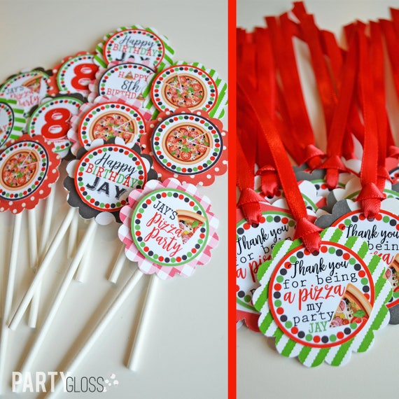 Pizza Party Birthday Party Decorations Pizza Themed Party Etsy